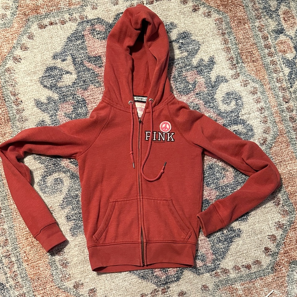 PINK Victoria's Secret Red Alabama Crimson Tide Distressed Hoodie - Picture 3 of 13